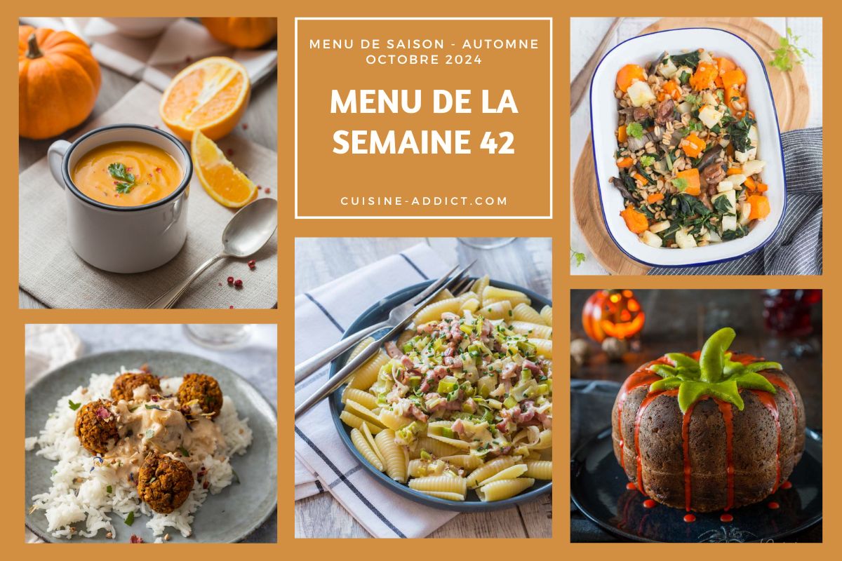 Menu de la semaine 42 - octobre 2024