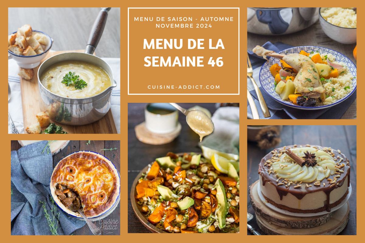 Menu de la semaine 46 - novembre 2024