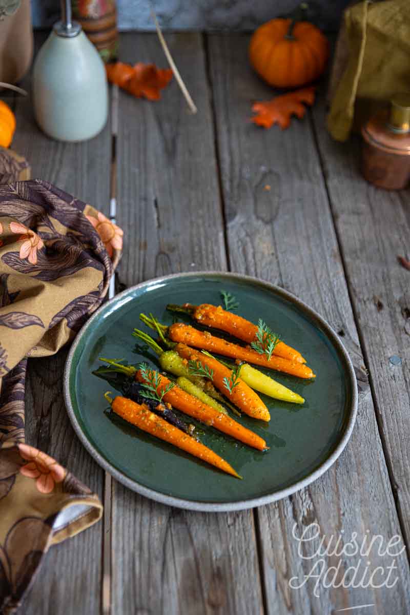 Petites carottes au beurre et miel