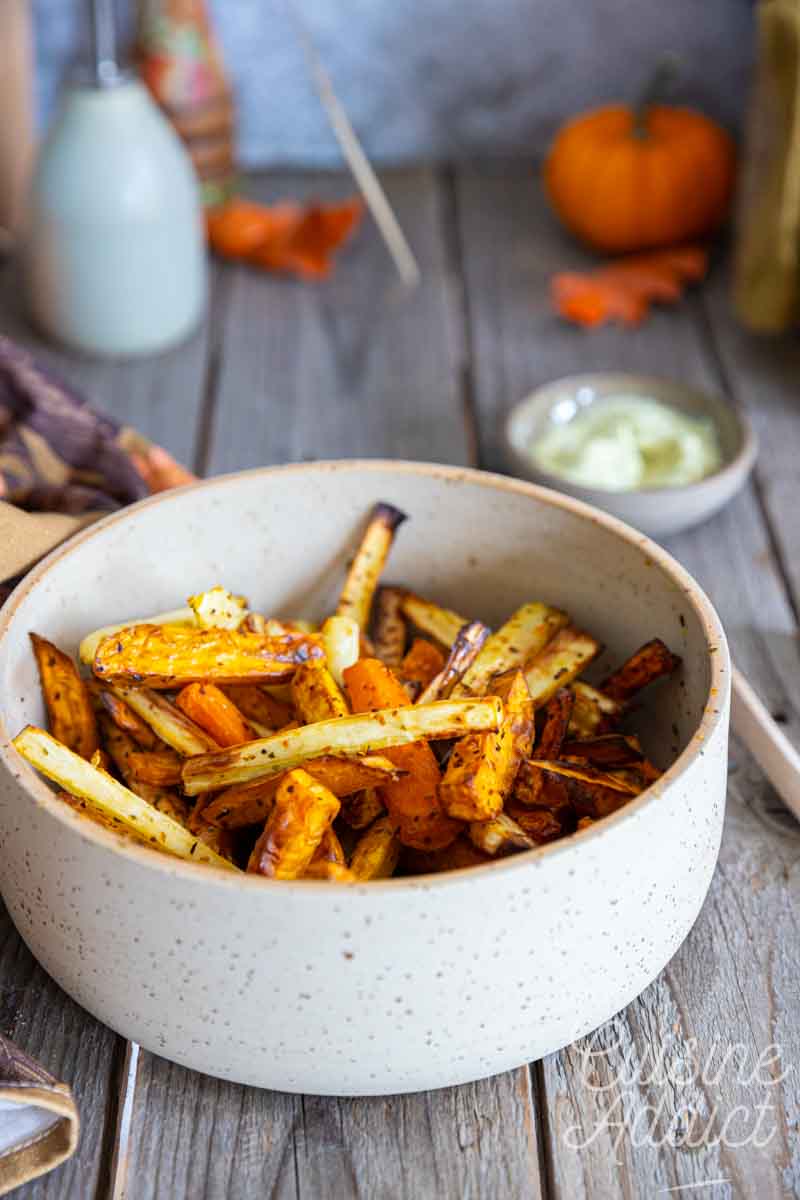 Frites de légumes racine à l'air fryer