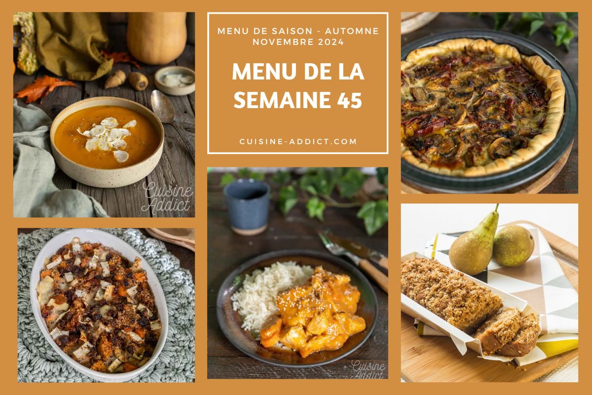 Menu de la semaine 45 - novembre 2024