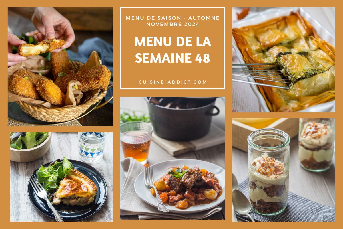 Menu de la semaine 48 - novembre 2024