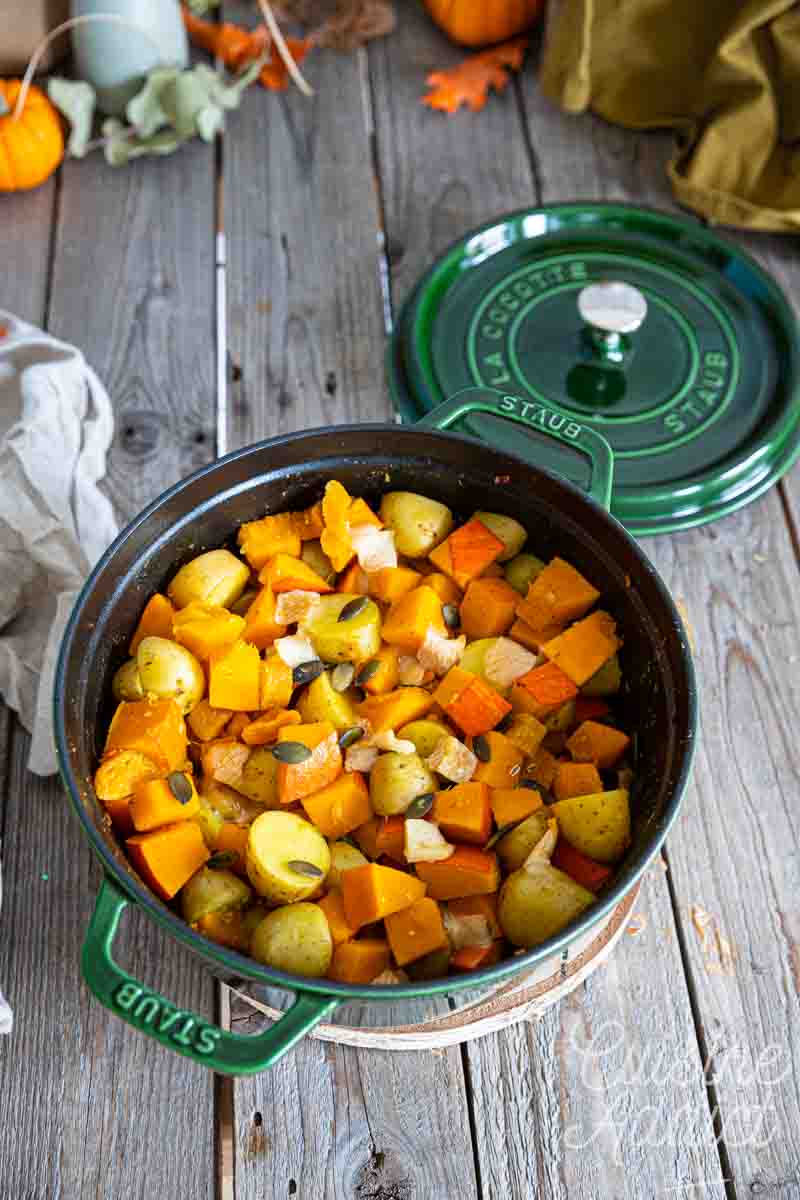 Poêlée de potimarron et pommes de terre