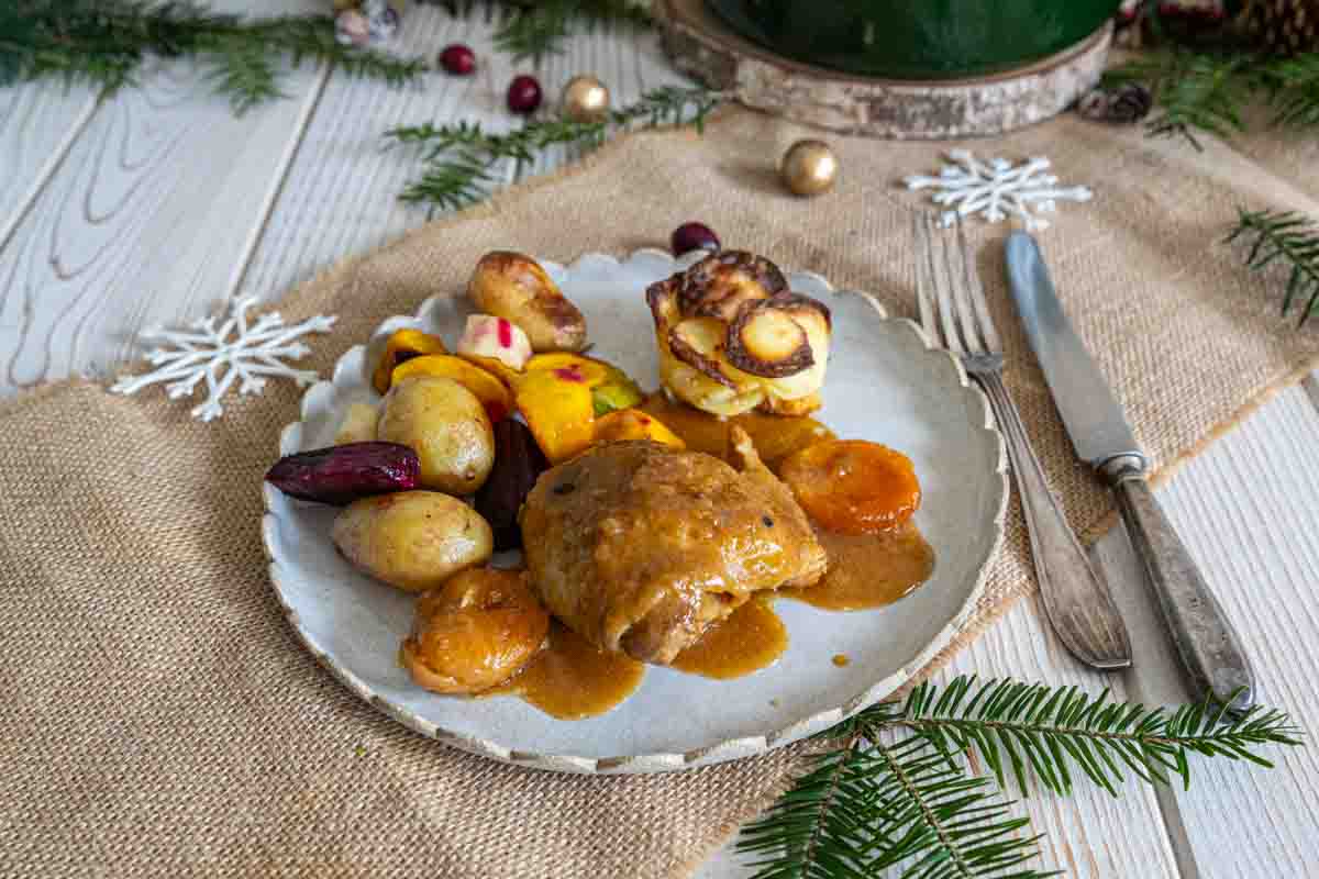 Recette de Poulet au pain d'épices pour Noël