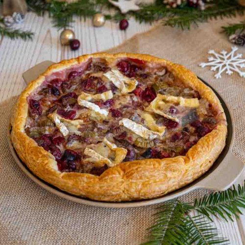 Recettes de tarte fine au camembert et cranberries