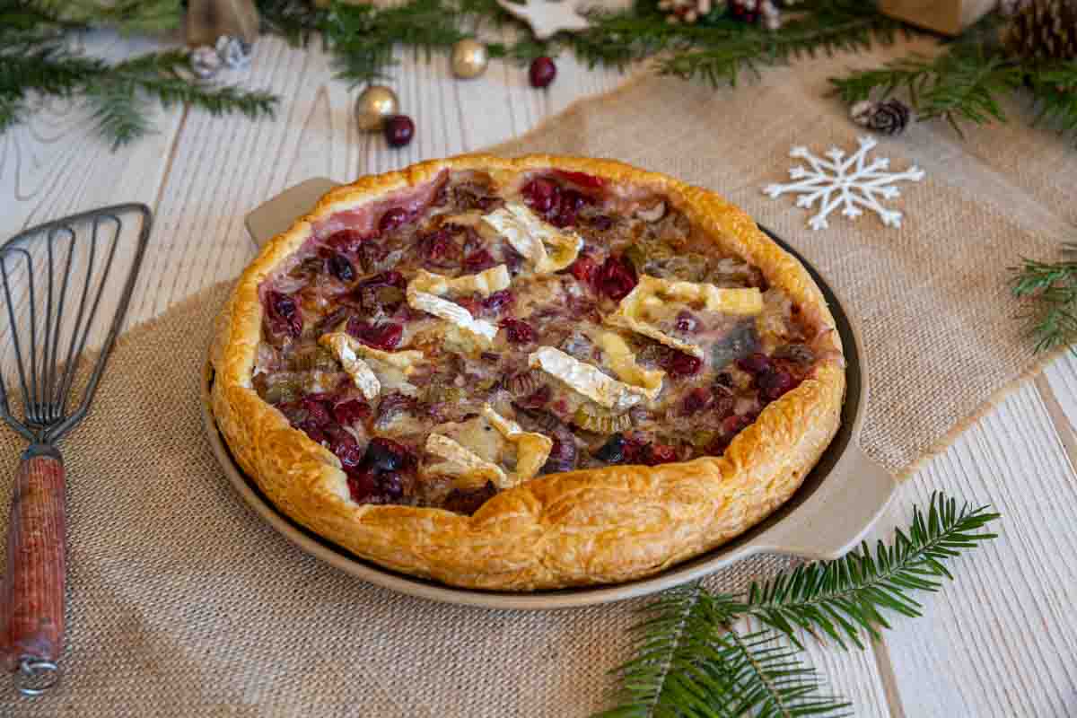 Recettes de tarte fine au camembert et cranberries