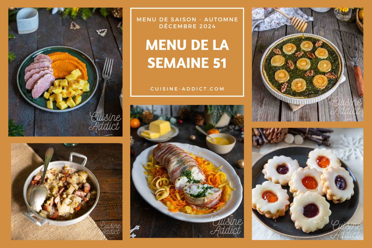 Menu de la semaine 51 - décembre 2024