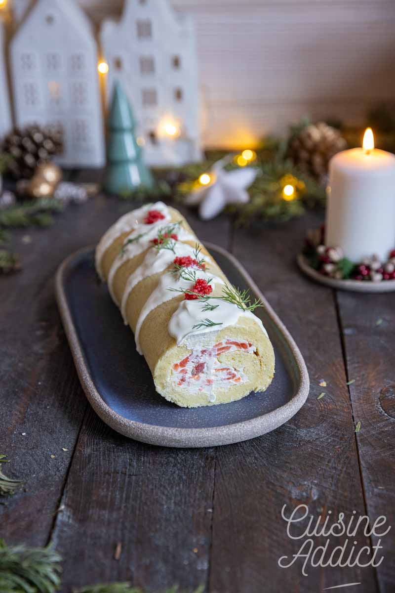 Bûche salée au saumon fumé