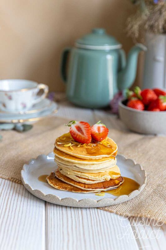 Pancakes ricotta & citron au mixeur plongeant