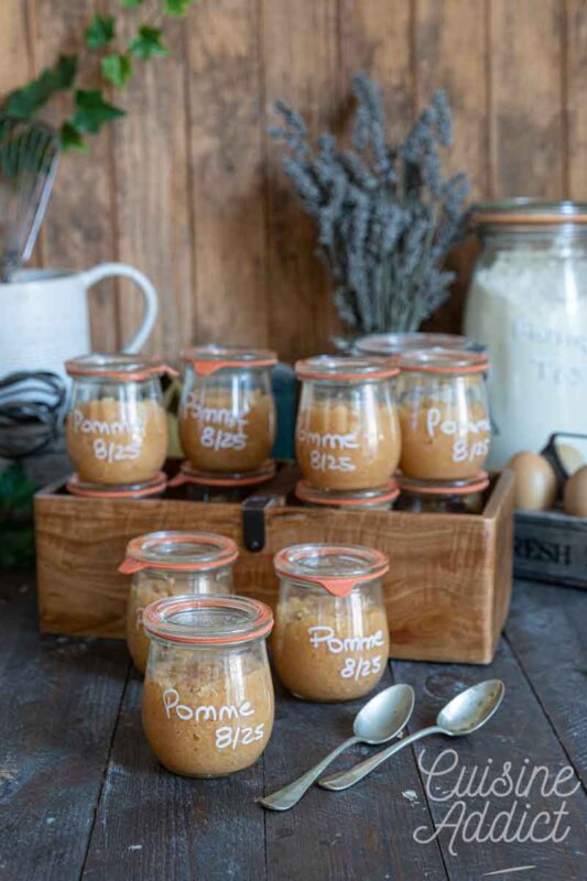 Compote de pomme maison individuelle
