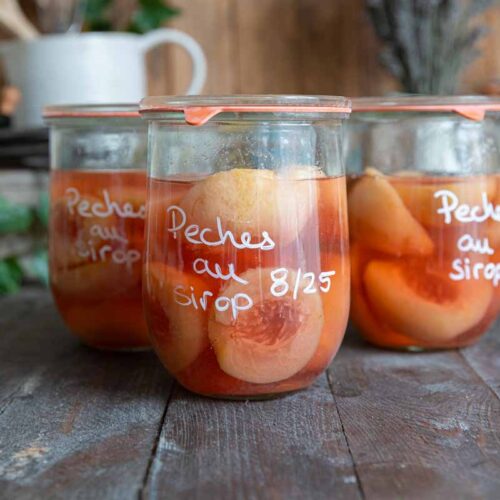 Recette de bocaux de pêches au sirop maison