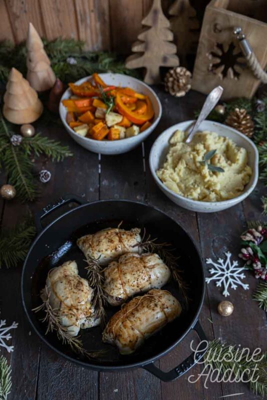 Poulet farci au brie, et cranberries