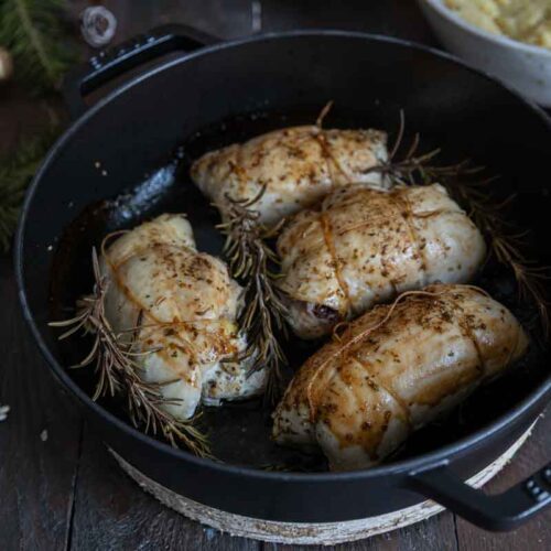 Recette de poulet farci au brie, et cranberries